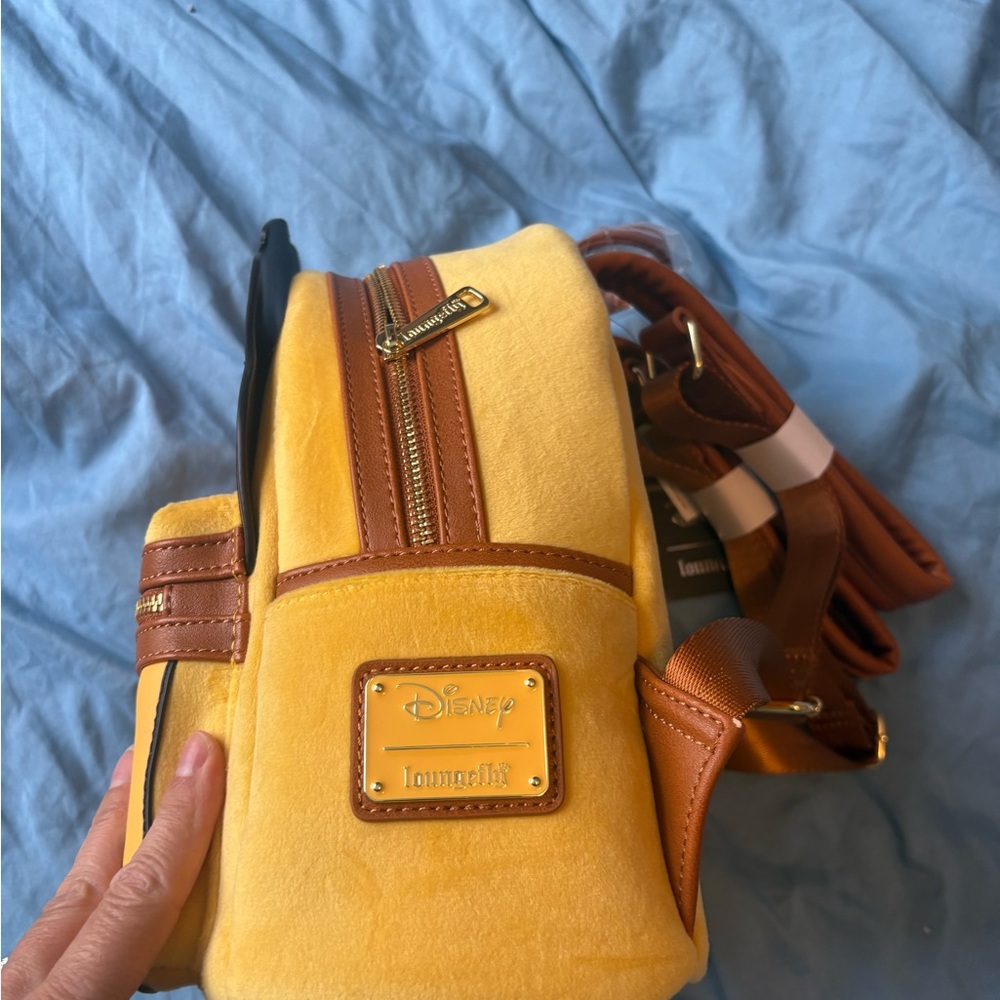 Disney Loungefly Yellow and Brown Backpack - never been used - Picture 2 of 8